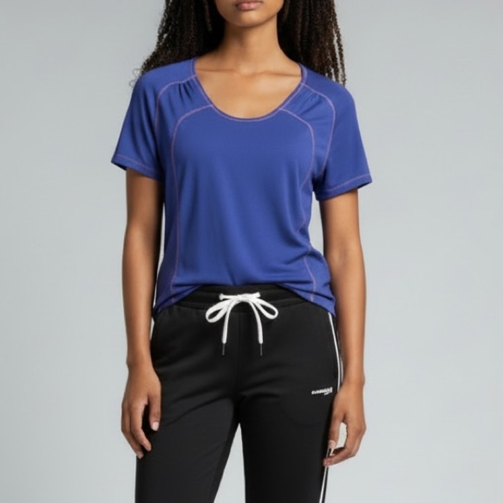 NWT‎ Merrell | Ionic Shirt Blue Purple Hiking Workout XL UPF Protection Outdoors